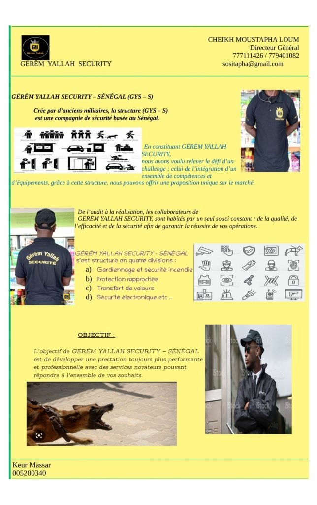 AGENCE DE SÉCURITÉ