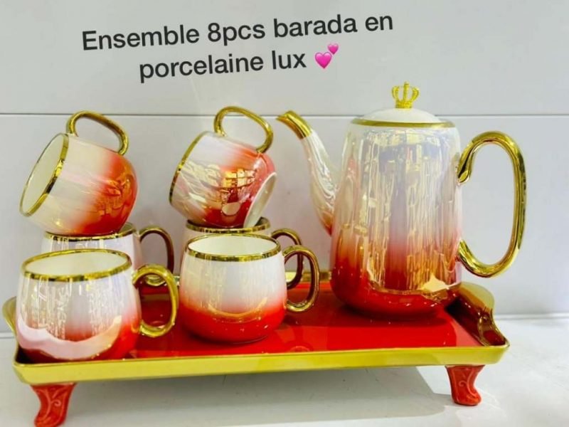 Service 8pcs en porcelaine de luxe