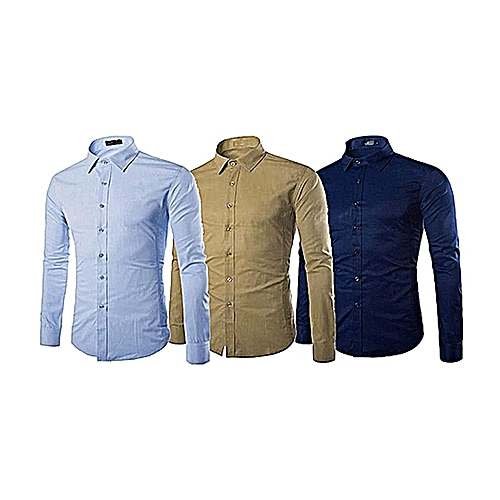 Lot de 3 chemises slim fit pour homme